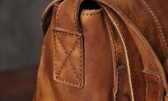 Handmade Leather Mens Cool Messenger Bag Briefcase Work Bag Business Bag for men
