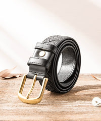 Handmade Cool Braided Leather Mens Belt Leather Belt for Men - iwalletsmen