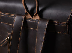 Handmade Leather Mens Cool Backpack Sling Bag Large Travel Bag Hiking Bag for men