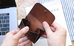 Leather Mens Front Pocket Wallet Small Wallets Card Wallet Change Wallet for Men - iwalletsmen