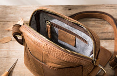 Cool Leather Small Mens Messenger Bags Shoulder Bags for Men - iwalletsmen
