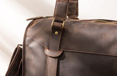 Cool Vintage Leather Mens Weekender Bag Travel Bags Shoulder Bags for men - iwalletsmen