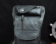 Cool Leather Drop Leg Bag Belt Pouches Mens Waist Bag Shoulder Bag for Men - iwalletsmen