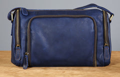 Genuine Leather Mens Cool Shoulder Bag Messenger Bag Chest Bag Bike Bag Cycling Bag for men