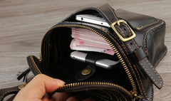 Leather Belt Pouch Mens Small Cases Waist Bag Hip Pack Belt Bag Fanny Pack Bumbag for Men