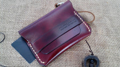 Handmade Leather Mens Slim Small Wallet Leather Card Wallets for Men - iwalletsmen
