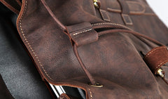 Handmade Leather Mens Cool Backpack Sling Bag Large Travel Bag Hiking Bag for Men