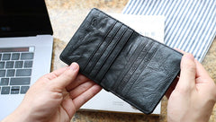 Leather Mens Front Pocket Wallet Small Wallet Slim Wallet Card Wallet for Men - iwalletsmen