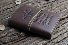 Handmade Leather Mens Cool billfold Wallet Passport Card Holder Small Card Slim Wallets for Men