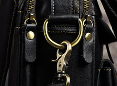 Vintage Leather Mens Briefcases Laptop Bags Business Bag Work Bag for Men - iwalletsmen