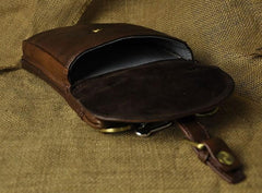 Vintage Leather Belt Pouches for Men Waist Bag BELT BAGs Shoulder Bags For Men - iwalletsmen