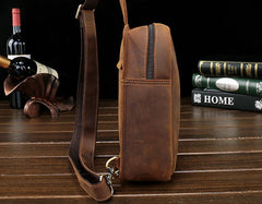Cool Leather Mens Sling Shoulder Bag Sling Bags Chest Bag Sling Backpack for men - iwalletsmen