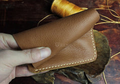 Handmade Leather Mens Cool Slim Leather Wallet Men billfold Wallets Bifold for Men