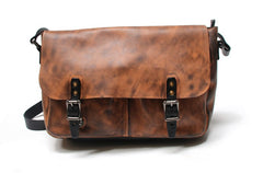 Cool Handmade Vintage Leather Mens Messenger Bags Shoulder Bag for men - iwalletsmen