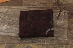Handmade Genuine Leather Mens Cool Slim Leather Wallet Men Small Wallets Bifold for Men