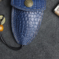 Handmade Leather Floral Mens Cool Car Key Wallet Coin Wallet Pouch Car KeyChain for Men