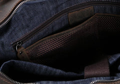 Vintage Coffee Leather Mens Briefcases Work Bag Laptop Bag Business Bag for Men - iwalletsmen
