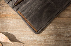 Cool Canvas Leather Mens Long Wallet Long Wallet for Men - iwalletsmen