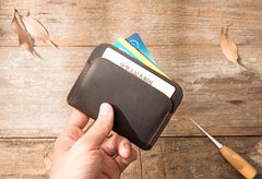 Vintage Leather Mens Card Holders Slim Front Pocket Wallet Card Wallets for Men - iwalletsmen