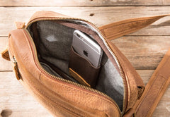 Cool Small Leather Mens Shoulder Bags Messengers Bag for Men - iwalletsmen