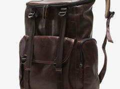 Genuine Leather Mens Cool Backpack Sling Bag Large Travel Bag Hiking Bag for Men