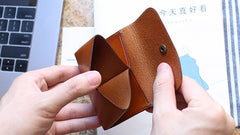 Leather Mens Front Pocket Wallet Small Wallet Card Wallet Change Wallets for Men - iwalletsmen