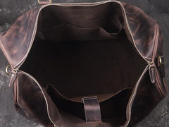 Vintage Leather Mens Large Weekender Bag Travel Bag Duffle Bag - iwalletsmen