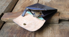 Leather Mens Front Pocket Wallet Small Wallet Card Wallet Change Wallet for Men - iwalletsmen
