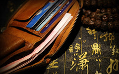 Handmade Leather Braided Mens billfold Wallet Cool Leather Wallet Slim Wallet for Men