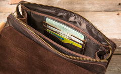 Cool Leather Mens Large Long Zipper Clutch Wallet Long Wallet for Men - iwalletsmen