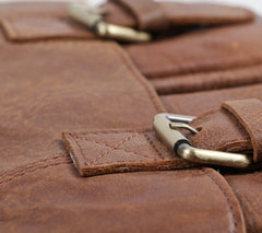 Vintage Brown Cool Leather Mens Messenger Bag Shoulder Bags for Men - iwalletsmen