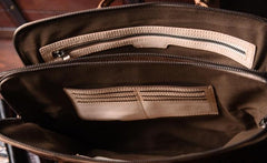 Genuine Leather Mens Cool Messenger Bag Briefcase Work Bag Business Bag for men