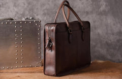Genuine Leather Mens Cool Messenger Bag Briefcase Work Bag Business Bag for men