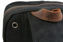 Cool Waxed Canvas Leather Mens Chest Bag Sling Bag One Shoulder Packs for men - iwalletsmen