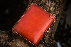 Handmade Leather Tibetan Mens billfold Wallet Cool Chain Wallet Biker Wallet for Men