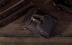 Vintage Leather Belt Pouch for Men Waist Bags BELT BAGs Shoulder Bags For Men - iwalletsmen