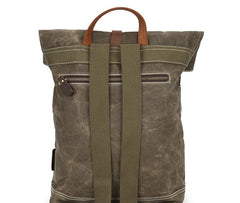 Waxed Canvas Mens Cool Backpacks Canvas Travel Backpack Canvas School Backpack for Men - iwalletsmen