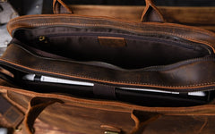 Genuine Leather Mens Cool Messenger Bag Briefcase Work Bag Business Bag for men