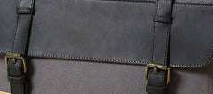 Mens Canvas Leather Briefcase Handbag Work Bag Business Bag for Men - iwalletsmen