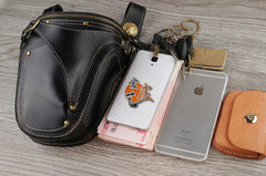 Leather Belt Pouch Mens Small Cases Waist Bag Hip Pack Belt Bag Fanny Pack Bumbag for Men