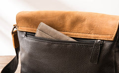 Handmade Cool Leather Mens Small Messengers Bag Shoulder Bags for Men - iwalletsmen