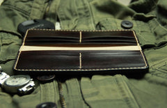 Vintage Leather Coffee Bifold Mens Long Wallet Leather Long Wallets for Men - iwalletsmen