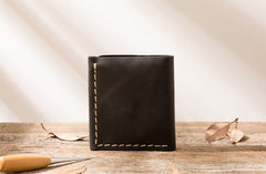Cool Handmade Leather Mens Small Wallets Bifold Vintage billfold Wallet for Men - iwalletsmen