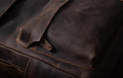 Genuine Leather Mens Cool Backpack Sling Bag Large Travel Bag Hiking Bag for men