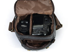 Mens Small Canvas Camera Messenger Bag Side Bag Camera Shoulder Bag for Men - iwalletsmen
