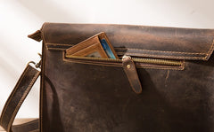 Vintage Leather Small Mens Cool Messenger Bags Small Shoulder Bag for Men - iwalletsmen