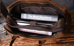 Genuine Leather Mens Cool Messenger Bag Briefcase Work Bag Business Bag for men