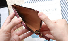 Leather Mens Front Pocket Wallets Small Slim Wallet Card Wallet Change Wallet for Men - iwalletsmen