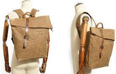 Badass Canvas Mens Travel Backpack Canvas School Backpack Laptop Backpack for Men - iwalletsmen