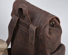 Handmade Leather Mens Cool Backpack Sling Bag Large Travel Bag Hiking Bag for Men
